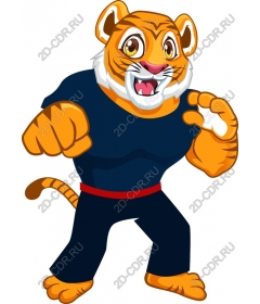 The playful character of the tiger