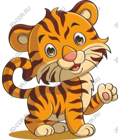  Cute cartoon tiger