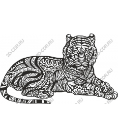  Black and white tiger