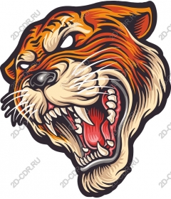 Head of a ferocious tiger