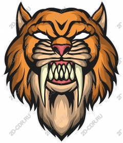 Head of a ferocious tiger