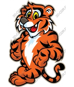  Bright cartoon tiger