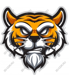 Head of a ferocious tiger