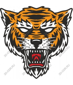 Head of a ferocious tiger
