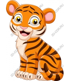  Cute cartoon tiger