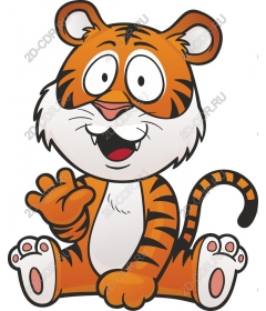  Cute cartoon tiger