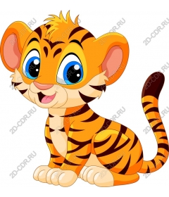  Cute cartoon tiger