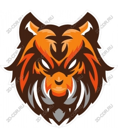 Head of a ferocious bear