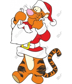  Festive Tiger Santa Claus