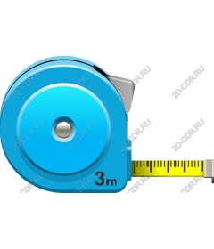  Bright blue measuring tape