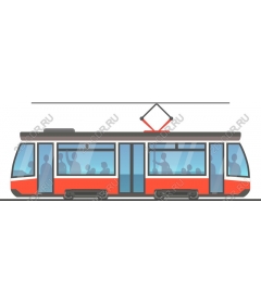  Bright modern tram