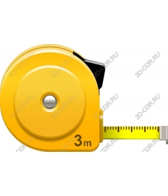 Yellow tape measure 3 meters long