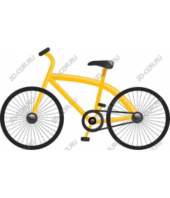  A bright yellow Bicycle