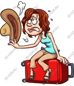  Cartoon exhaustion travel