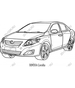  Toyota Corolla Line Art