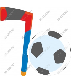  Bright flag and soccer ball