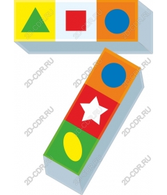  Bright figure 7 with geometric shapes