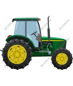  Bright green tractor