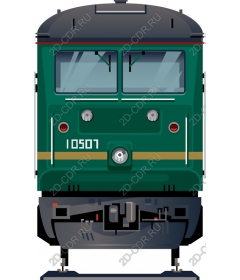 Vintage green locomotive