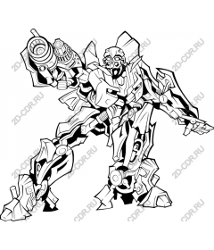  Futuristic robot warrior