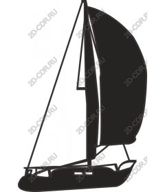 Sailing boat in and