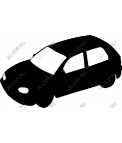 Черный Компактный Автомобиль