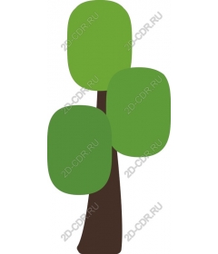 Minimalist green tree