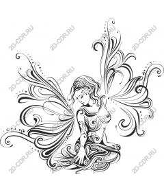 Magical fairy Black and white elegance