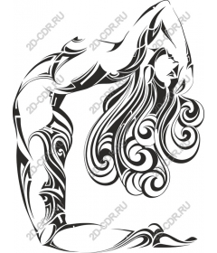  Elegant woman in a dynamic pose