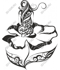  Elegant floral woman