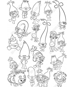 Set of clip art "adventure trolls"