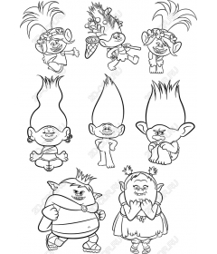 A set of characters-trolls