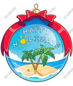  Happy holidays Ornament