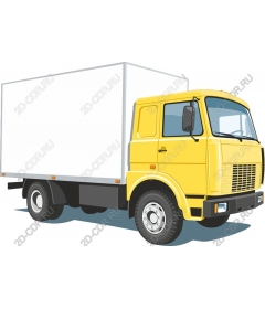 Yellow delivery truck