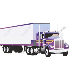  Bright purple cargo truck