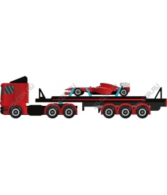 Red sports car transport