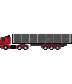 Red transport truck