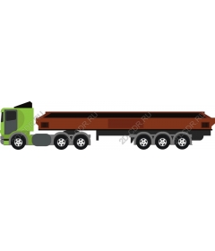  Bright flatbed truck