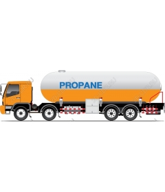 Truck for delivery of propane