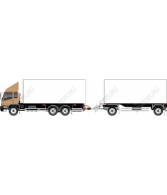 Truck premium with two trailers