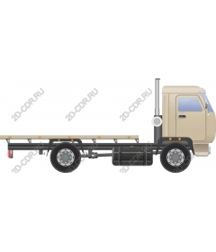 Truck with flatbed