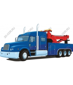  Blue tow truck