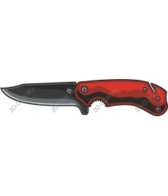  Elegant folding knife red and black