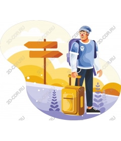 Happy traveler