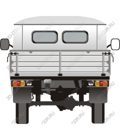Truck rear view