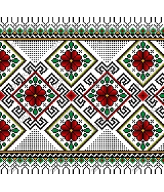 The traditional floral pattern