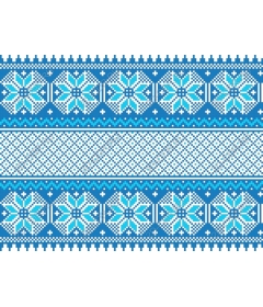  Blue and white geometric pattern