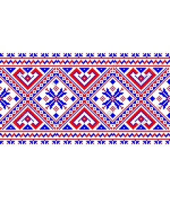Red and blue geometric pattern