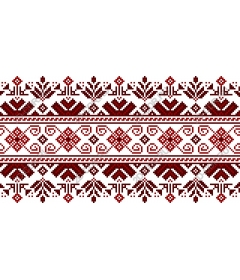  Малиновый народный узор