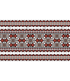 Red Bohemian tribal pattern